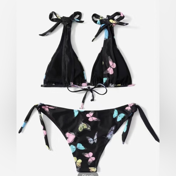 Butterfly print triangle bikini top size XS or S - Picture 4 of 7